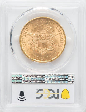 1857 $20 Liberty Double Eagle PCGS MS62
