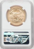2018-W G$50 One Ounce Burnished Gold Eagle SP NGC MS70