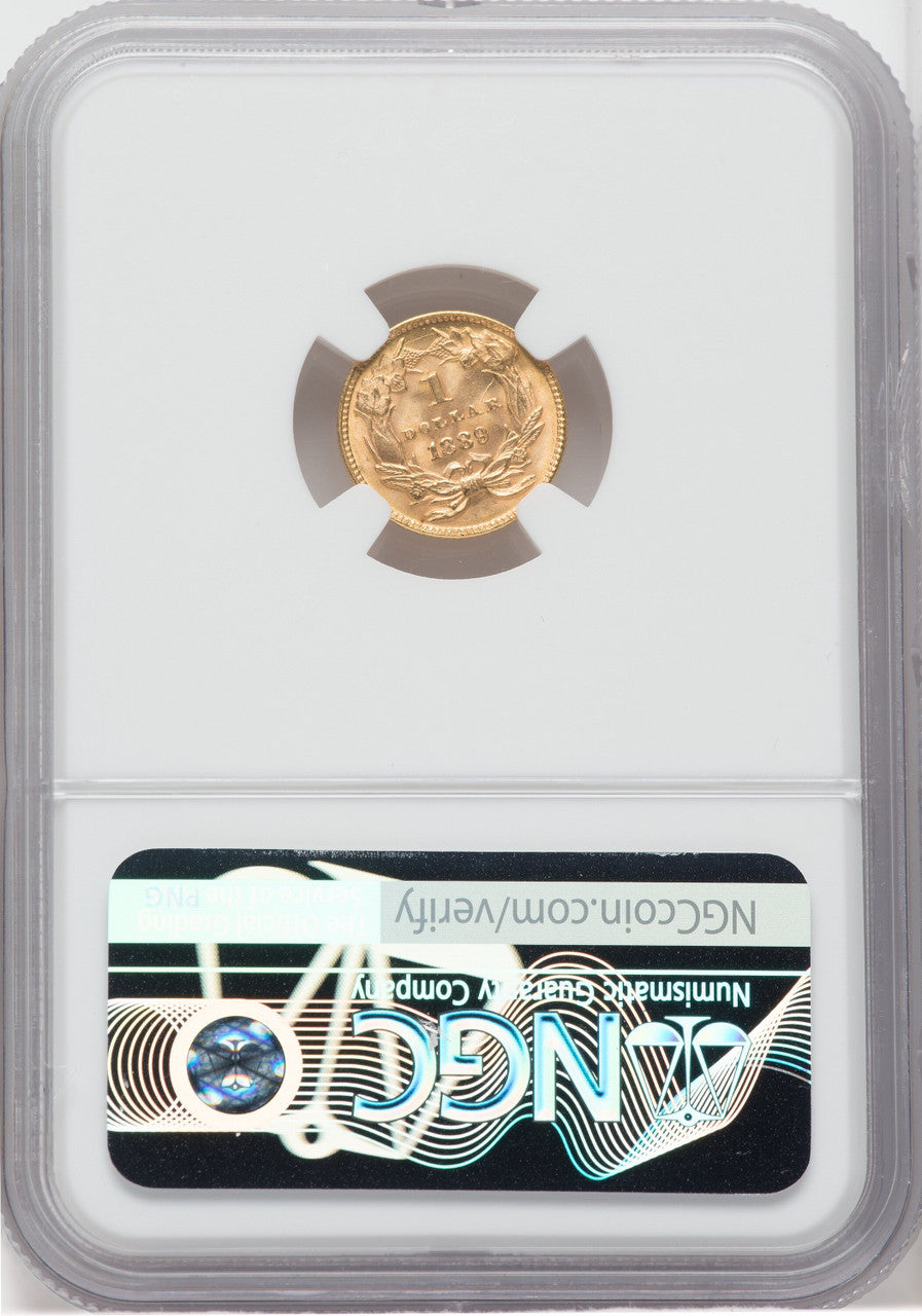 1889 G$1 Gold Dollar NGC MS65