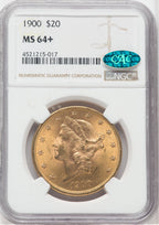 1900 $20 CAC NGC Plus Liberty Double Eagle NGC MS64+