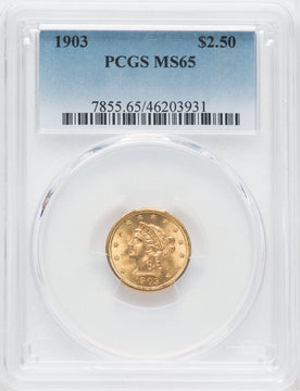 1903 $2.50 Liberty Quarter Eagle PCGS MS65