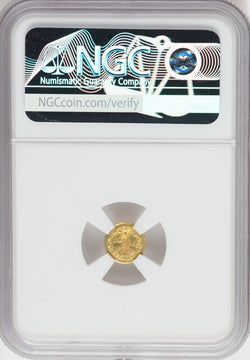 1867 Liberty Round 25 Cents BG-805 Low R.5 California Fractional Gold NGC MS67