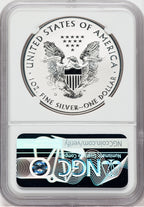 2019-S S$1 Silver Eagle Enhanced Reverse Proof Kenneth Bressett NGC PF70