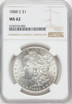 1888-S $1 Morgan Dollar NGC MS62