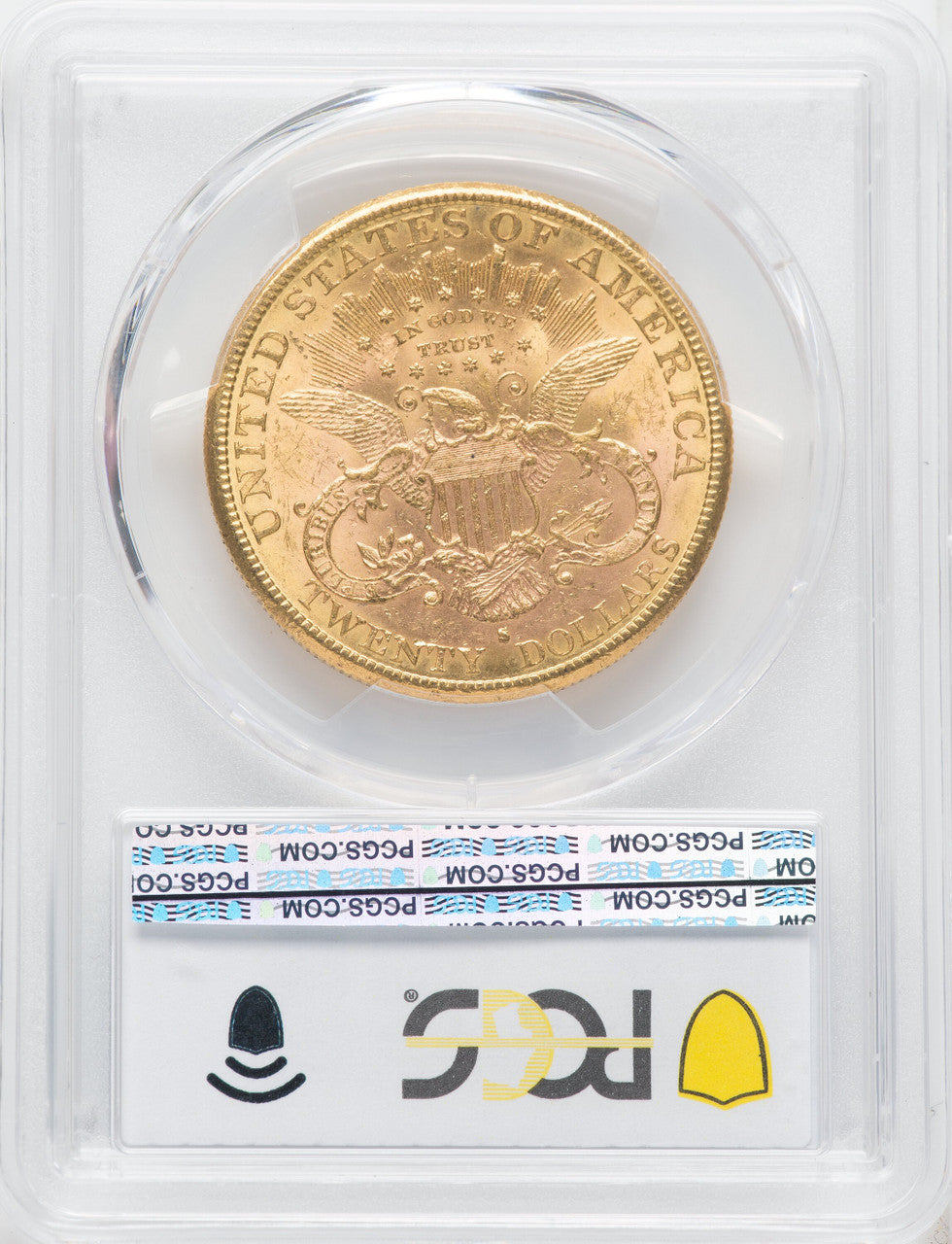 1887-S $20 Liberty Double Eagle PCGS AU58
