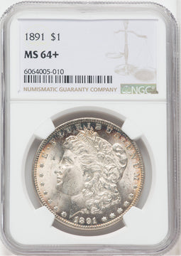 1891 $1 NGC Plus Morgan Dollar NGC MS64+