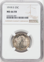 1918-D 25C FH Standing Liberty Quarter NGC MS66