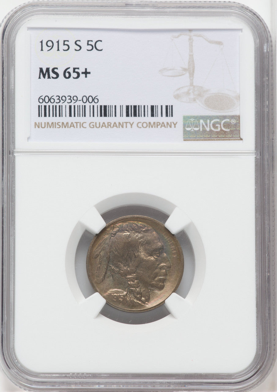 1915-S 5C NGC Plus Buffalo Nickel NGC MS65+