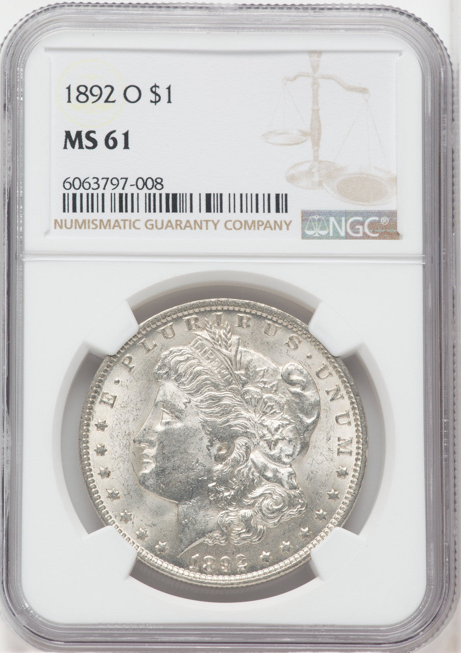 1892-O $1 Morgan Dollar NGC MS61