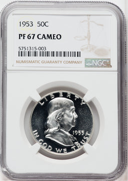 1953 50C CA Proof Franklin Half Dollar NGC PR67