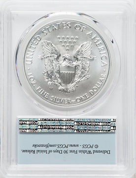 2020-W S$1 Silver Eagle Burnished First Strike SP PCGS MS70