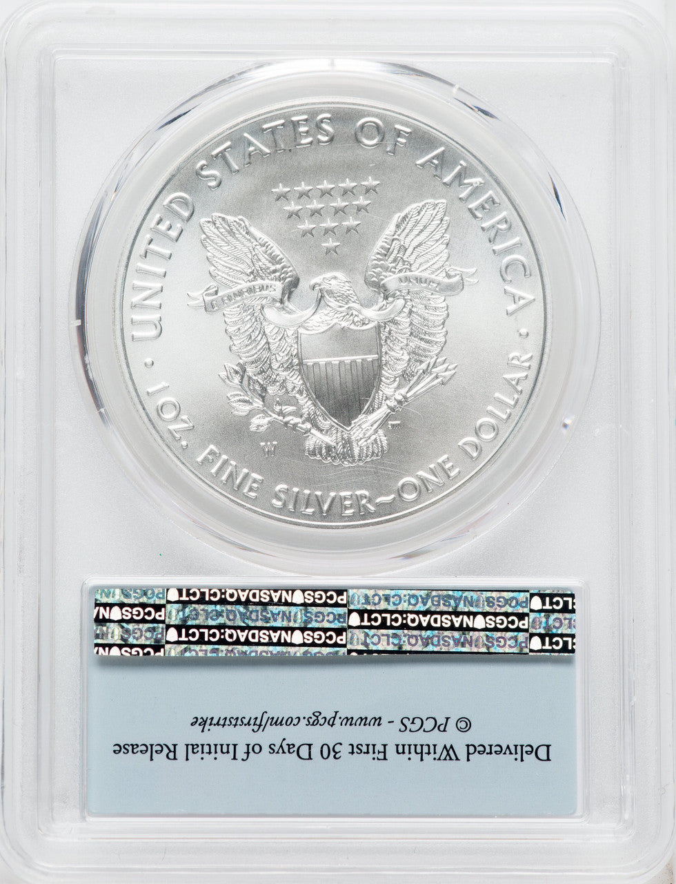 2017-W S$1 Silver Eagle Burnished First Strike SP PCGS MS70