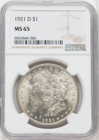 1921-D $1 Morgan Dollar NGC MS65