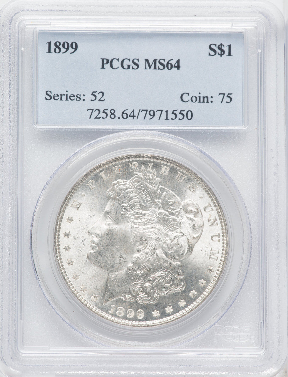 1899 $1 Morgan Dollar PCGS MS64