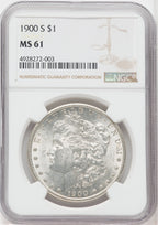 1900-S $1 Morgan Dollar NGC MS61