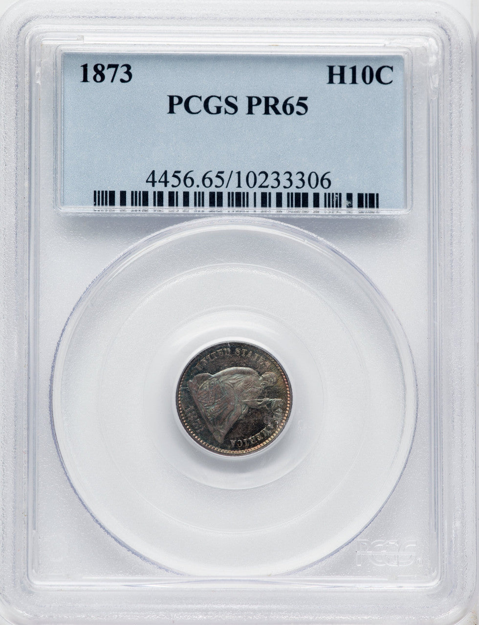 1873 H10C Proof Seated Half Dime PCGS PR65