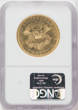 1852-O $20 Liberty Double Eagle NGC AU58