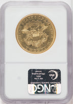 1852-O $20 Liberty Double Eagle NGC AU58