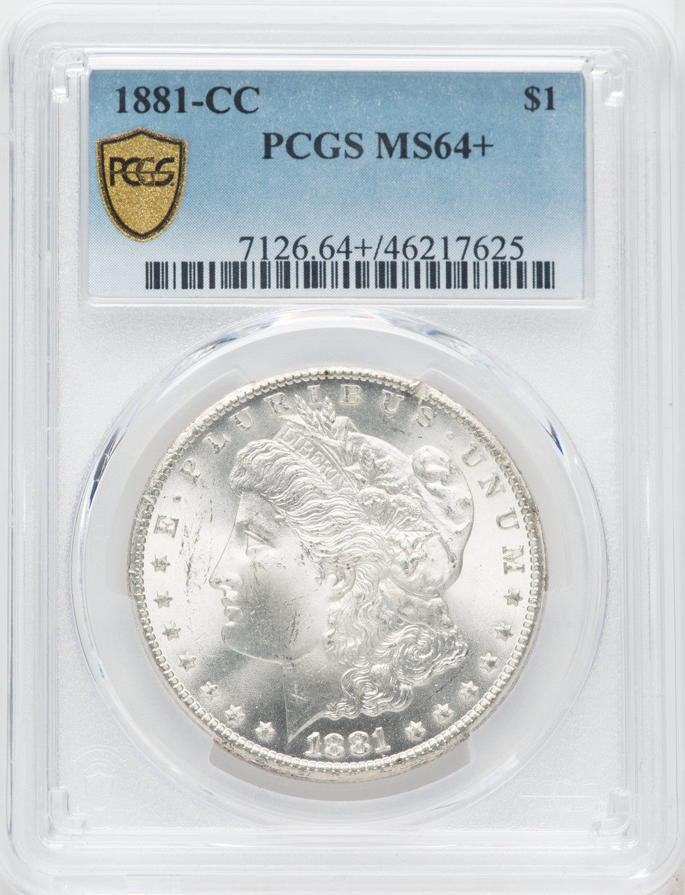 1881-CC Morgan Dollar PCGS MS64+