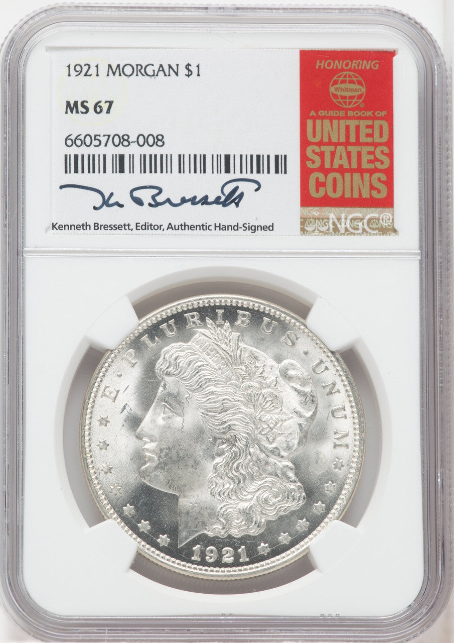 1921 $1 Morgan Morgan Dollar NGC MS67