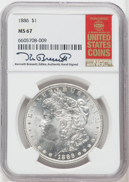 1886 $1 Morgan Dollar NGC MS67