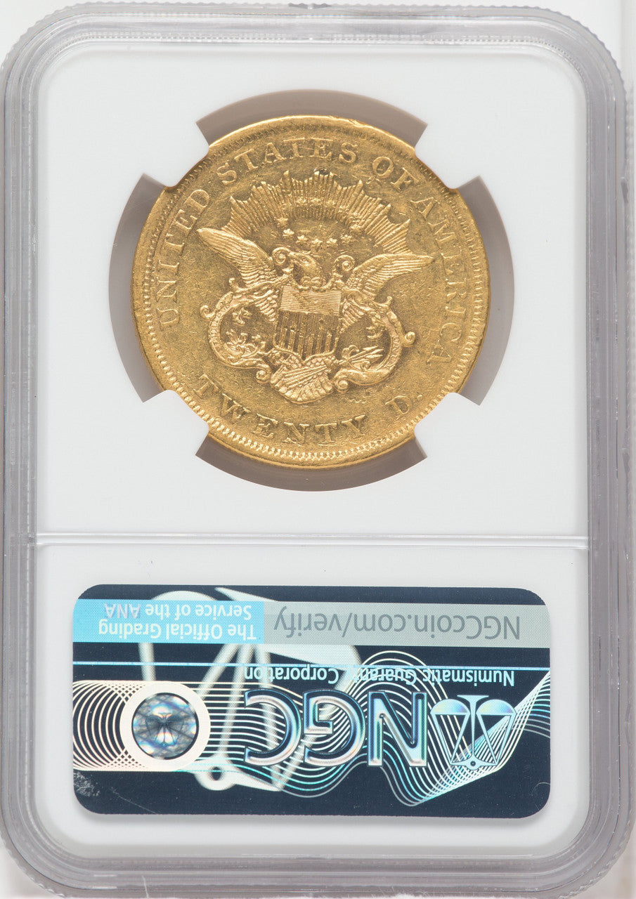 1861 $20 Liberty Double Eagle NGC AU53