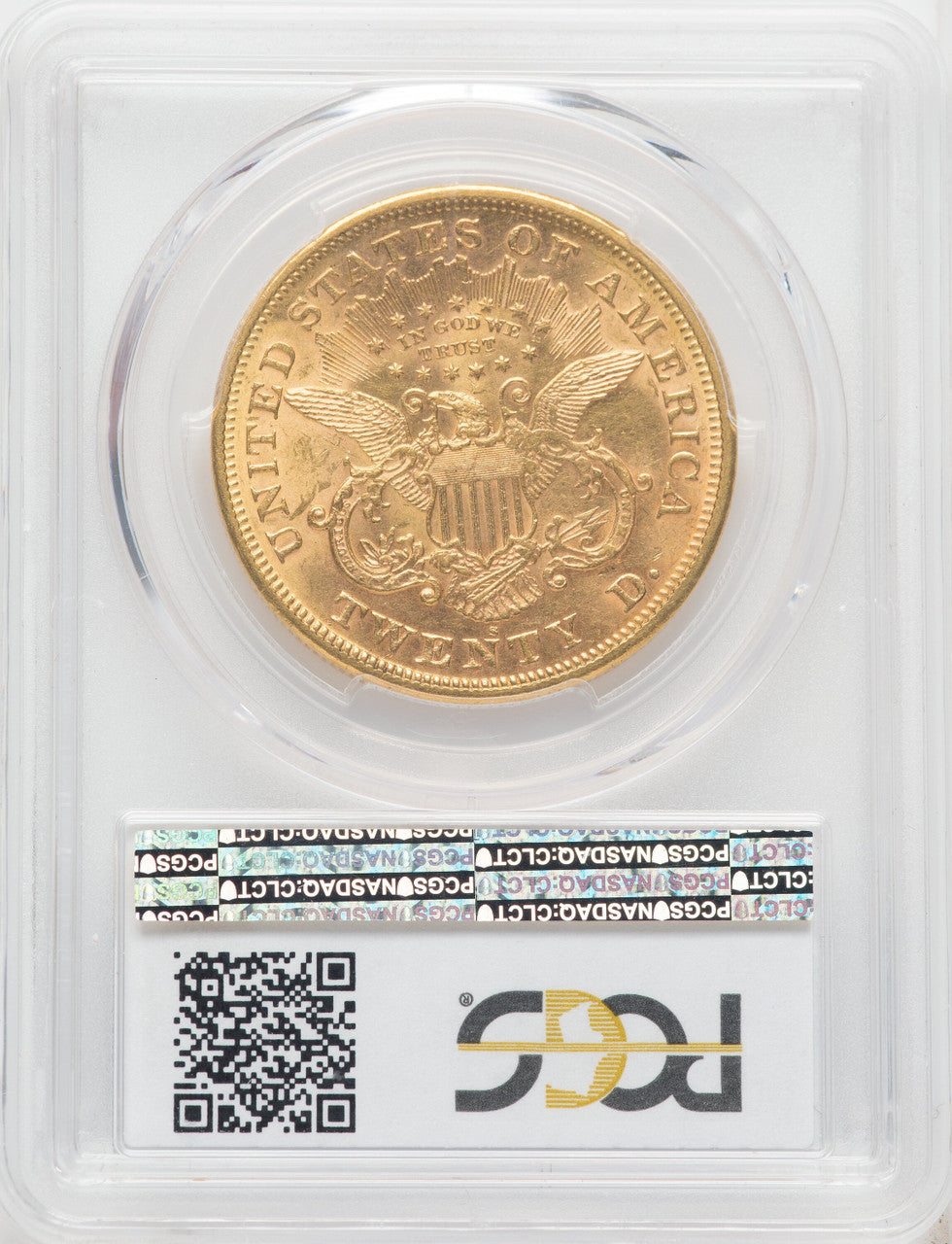 1870-S $20 Liberty Double Eagle PCGS AU58