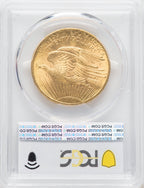 1908-D $20 NO MOTTO Saint-Gaudens Double Eagle PCGS MS63