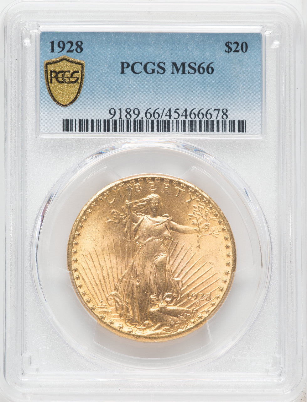 1928 $20 Saint-Gaudens Double Eagle PCGS MS66