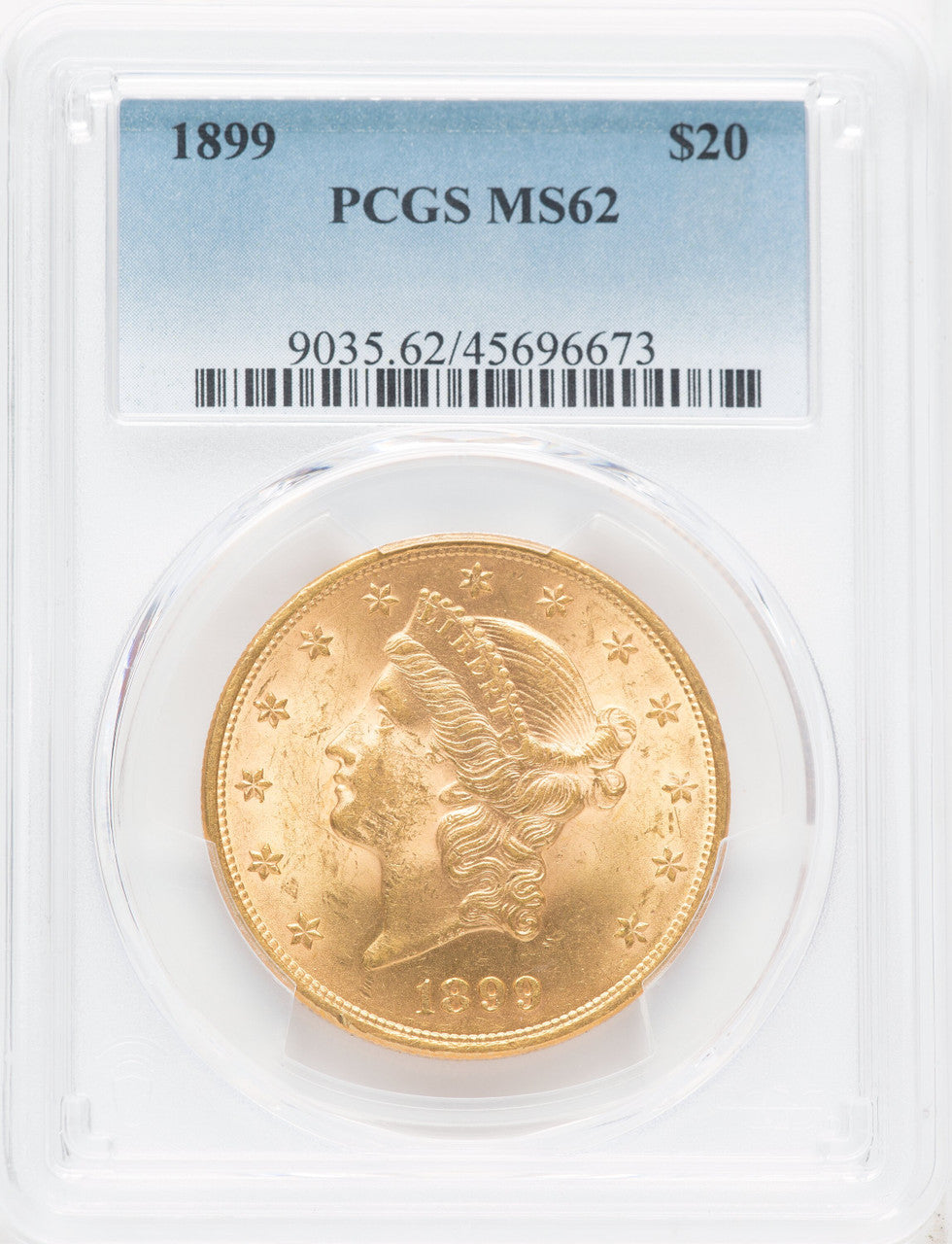 1899 $20 Liberty Double Eagle PCGS MS62