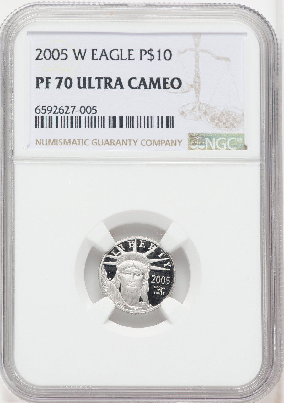 2005-W $10 Tenth-Ounce Platinum NGC PF70