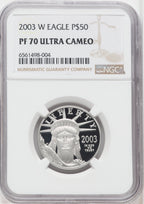 2003-W $50 Half-Ounce Platinum Eagle NGC PF70