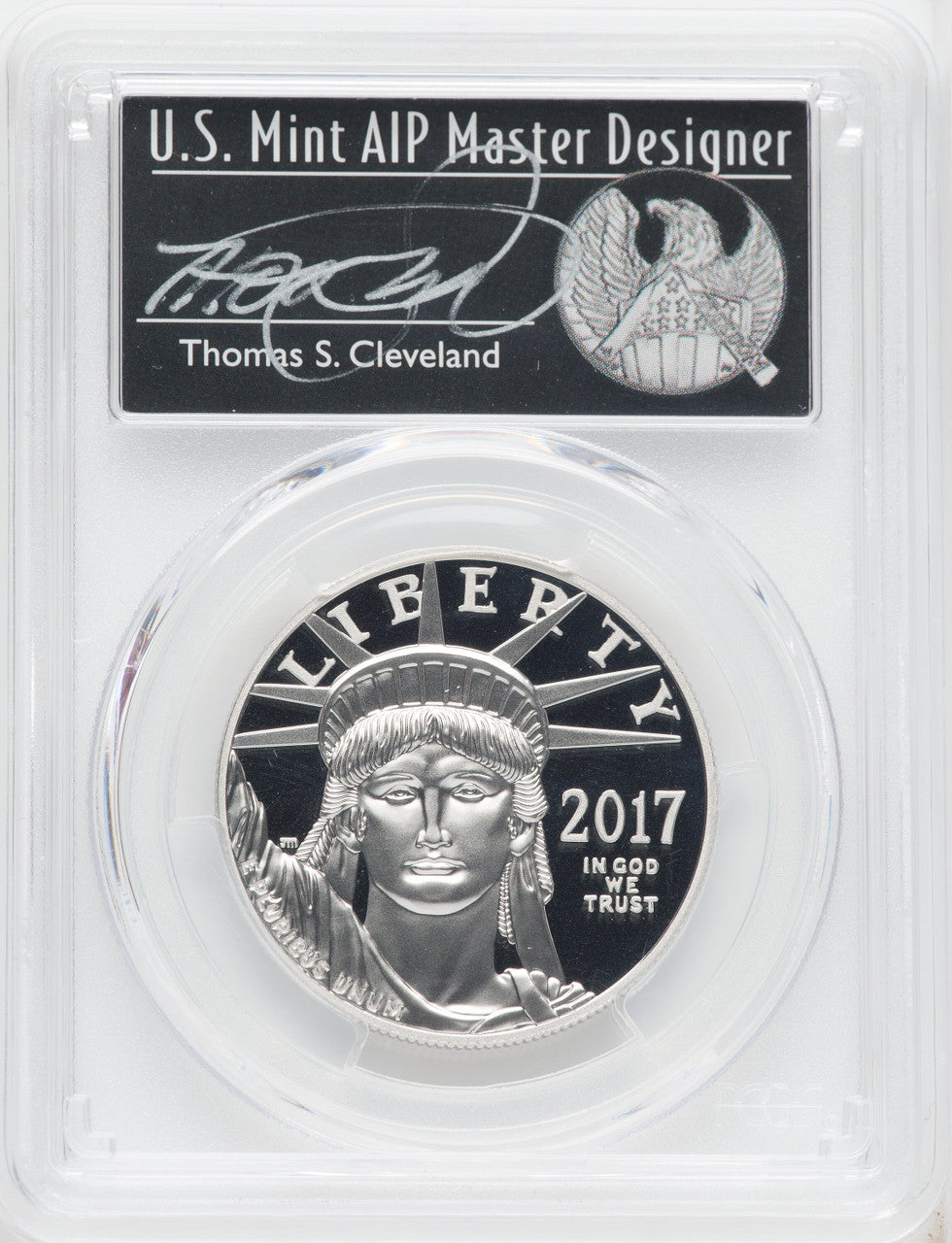 2017-W $100 One-Ounce Platinum Eagle Statue of Liberty 20th Anniversary First Strike Mercanti PCGS PR70