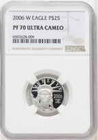 2006-W $25 Quarter-Ounce Platinum Eagle Statue of Liberty NGC PF70