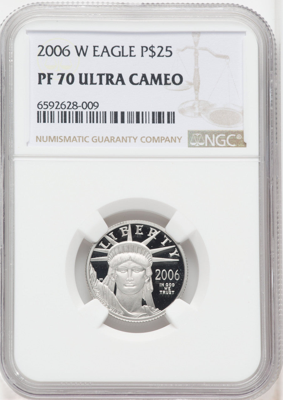 2006-W $25 Quarter-Ounce Platinum Eagle Statue of Liberty NGC PF70