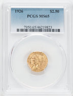 1926 $2.50 Indian Quarter Eagle PCGS MS65