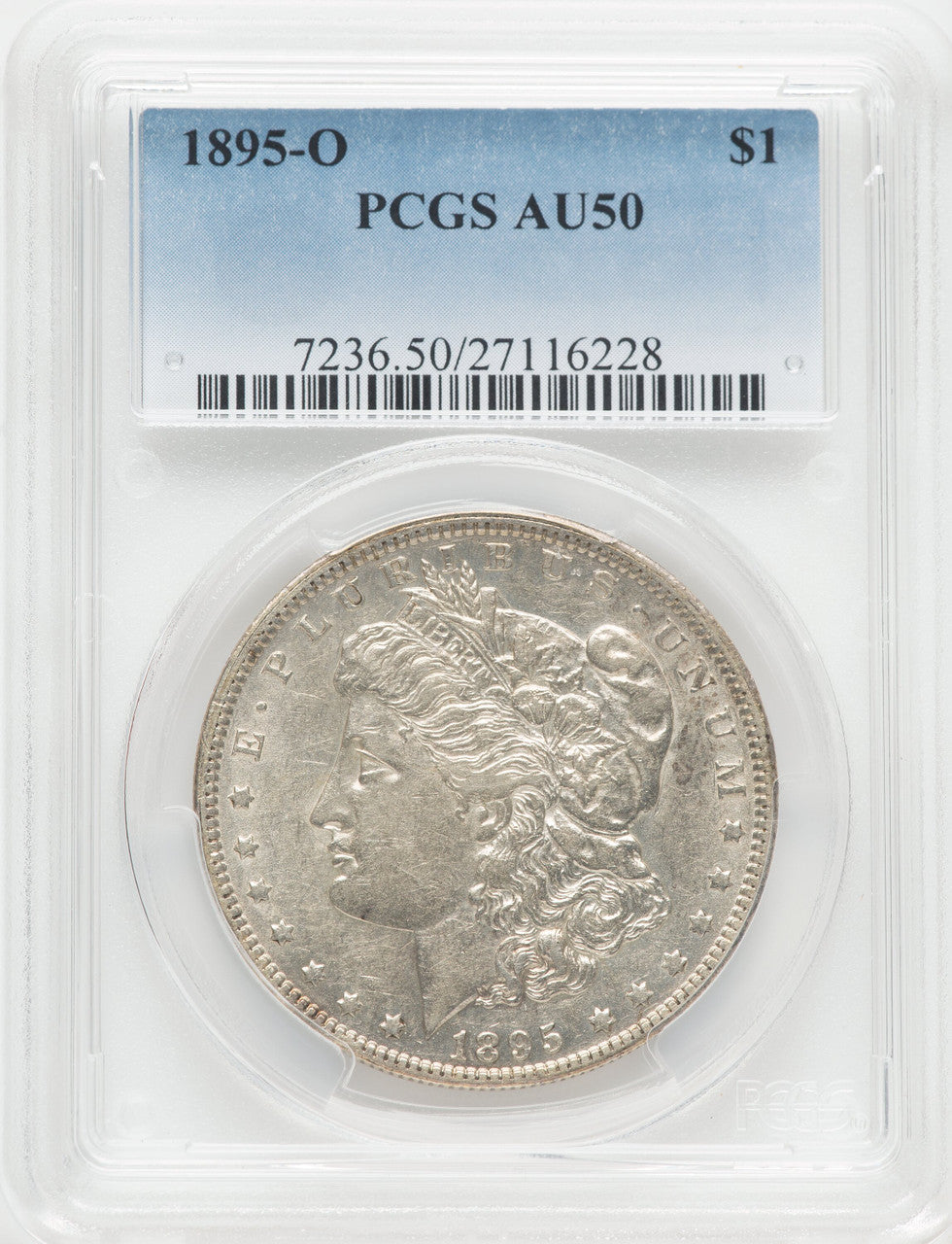 1895-O Silver Morgan Silver PCGS AU50