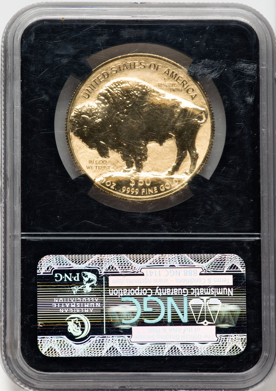 2013-W $50 One-Ounce Gold Buffalo Reverse Proof Chicago ANA NGC PF70