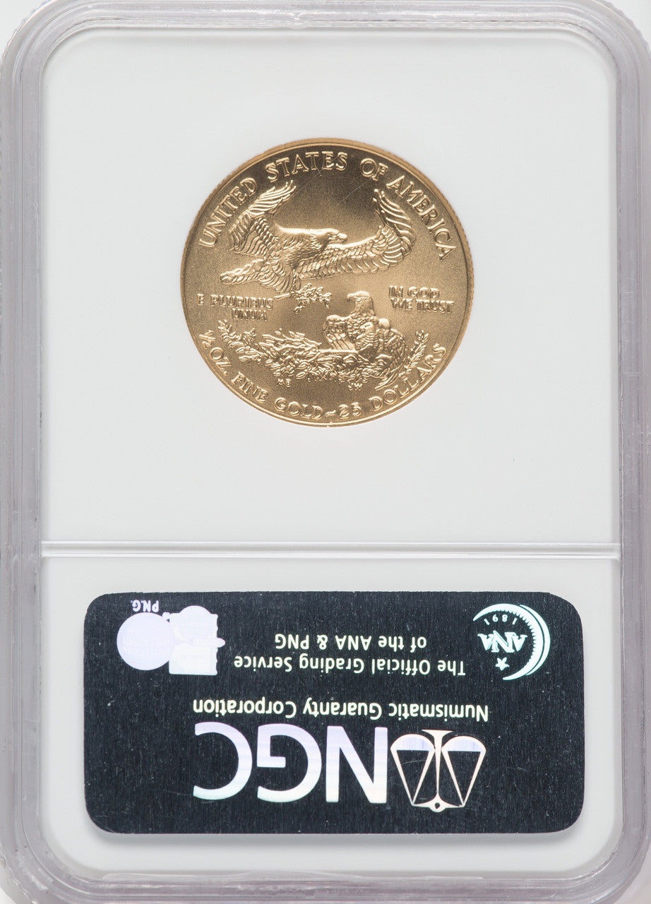 2007 $25 Half-Ounce Gold Eagle First Strike NGC MS70