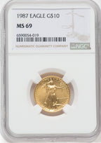 1987 $10 Quarter-Ounce Gold Eagle NGC MS69