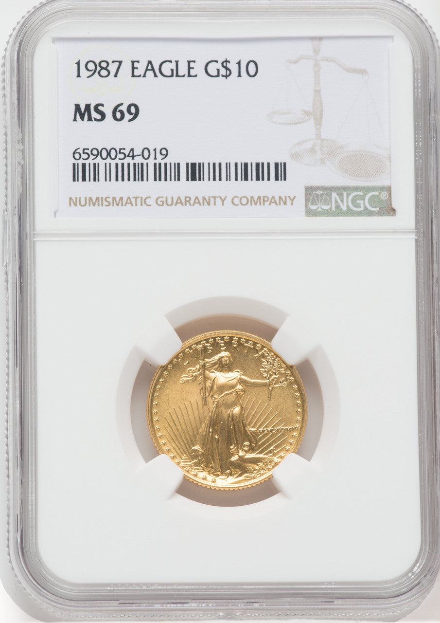 1987 $10 Quarter-Ounce Gold Eagle NGC MS69