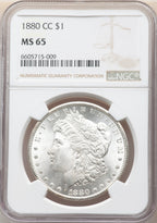 1880-CC $1 Morgan Dollar NGC MS65