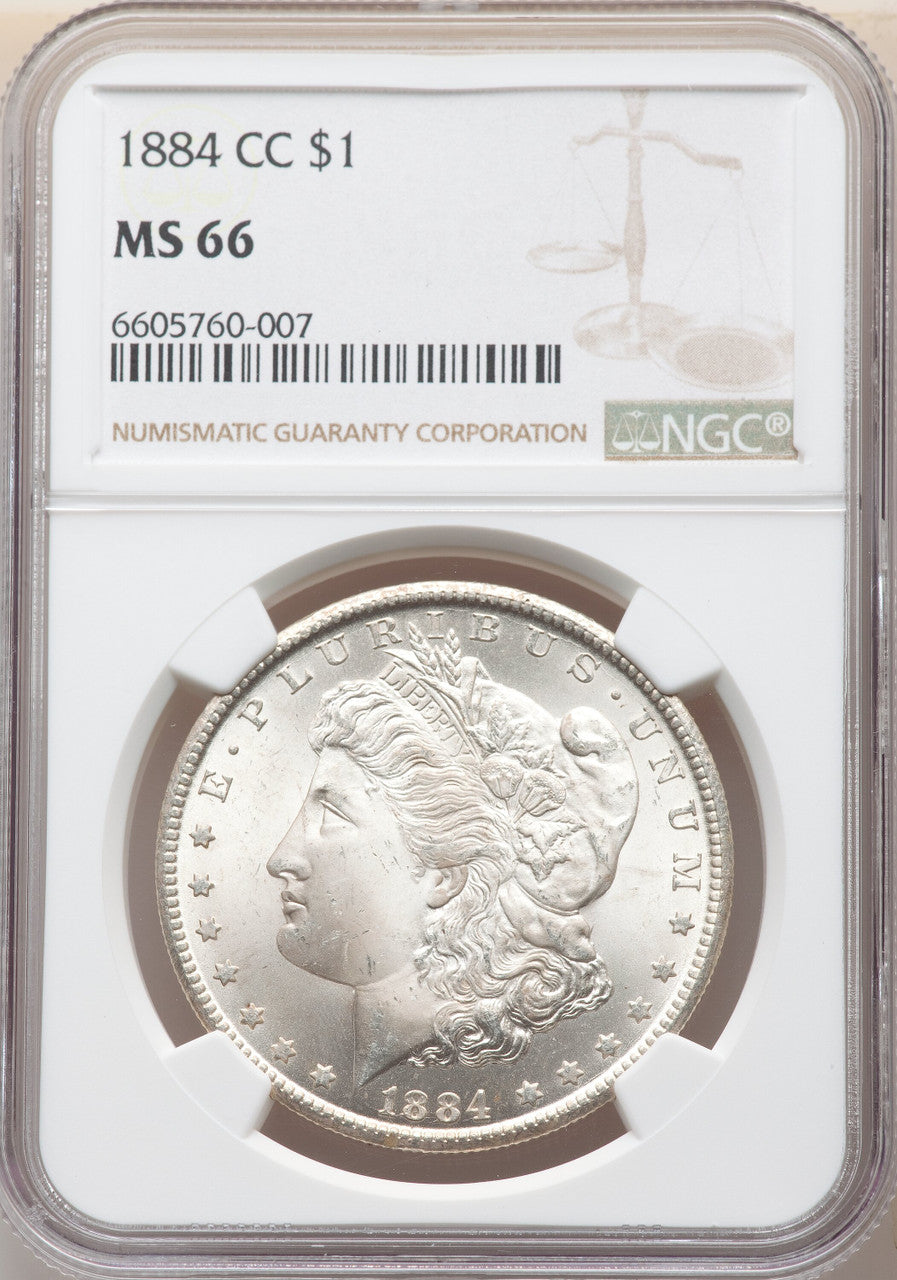 1884-CC $1 Morgan Dollar NGC MS66