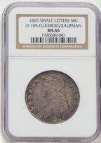 1829 50C O-105 Bust Half Dollar NGC MS66