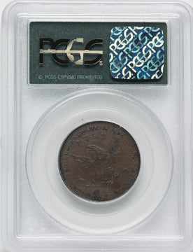 1789 Mott Token Thick Planchet Plain Edge BN Colonials PCGS AU55