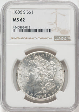 1886-S $1 Morgan Dollar NGC MS62
