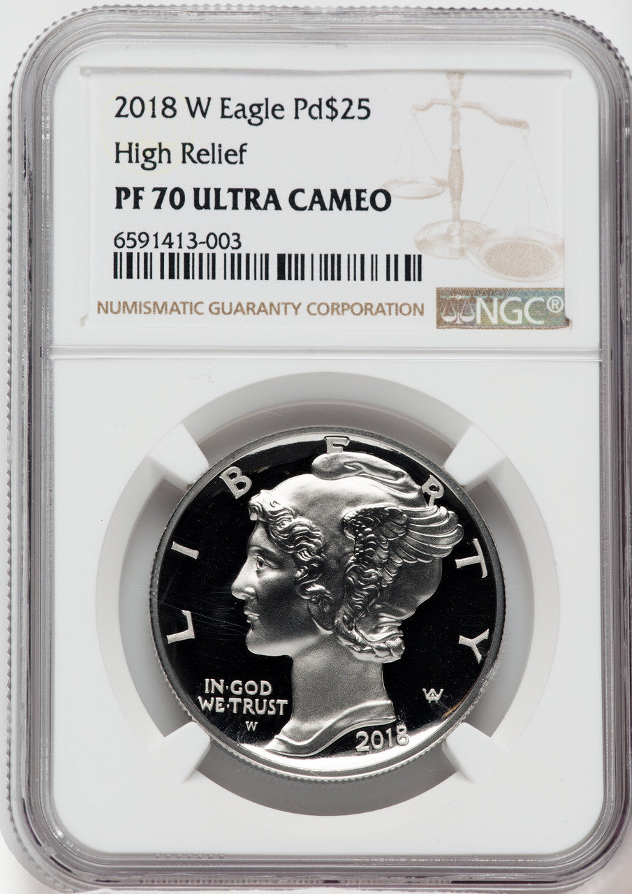 2018-W $25 Palladium NGC PF70