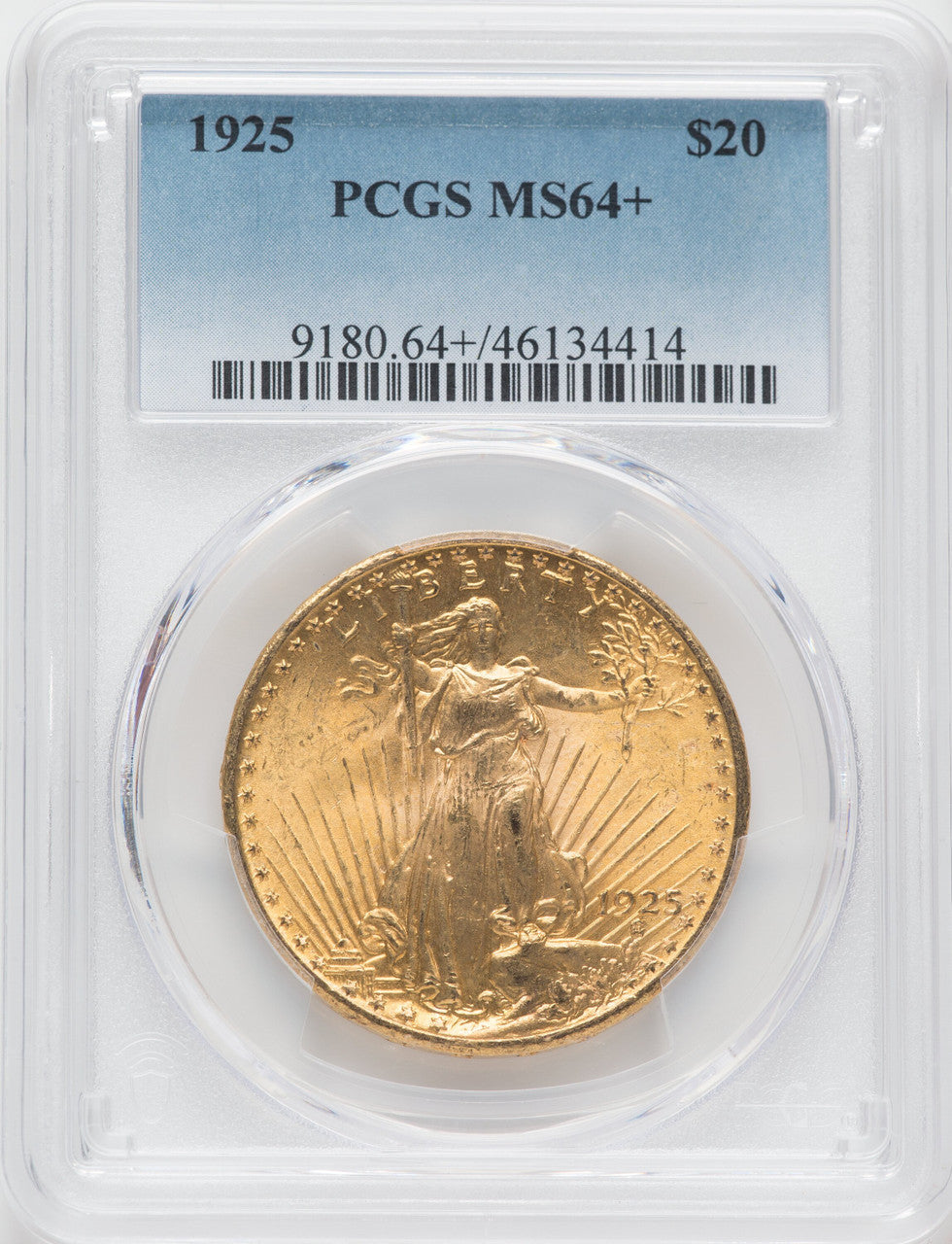 1925 $20 Saint-Gaudens Double Eagle PCGS MS64+
