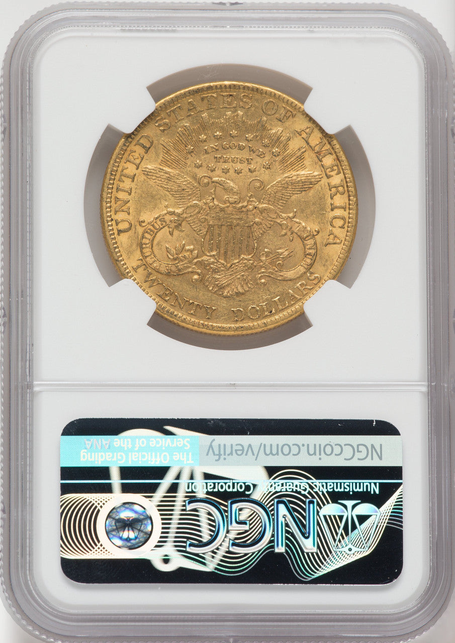 1890 $20 Liberty Double Eagle NGC AU58