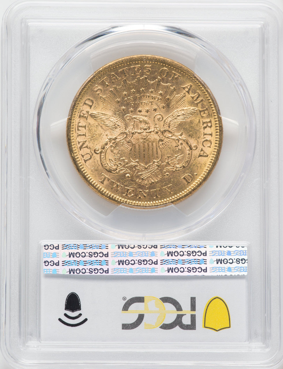 1875-S $20 Liberty Double Eagle PCGS AU58